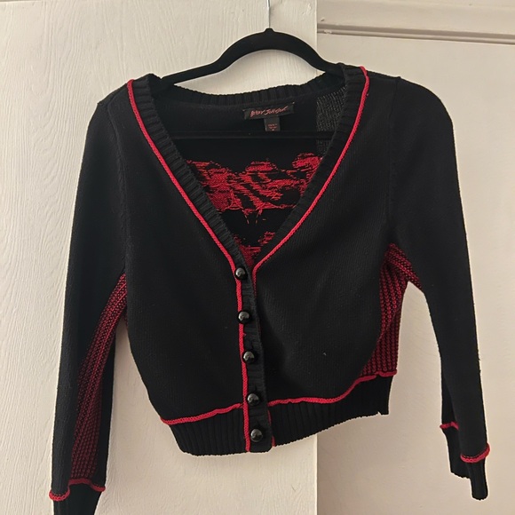 RARE Betsey Johnson Cardigan Size M - Picture 3 of 4